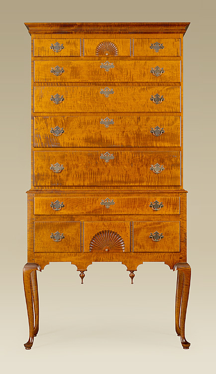 Queen Anne Flat Top Highboy-image