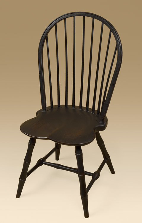 Bow-Back Side Windsor Chair with Bamboo Turnings-image