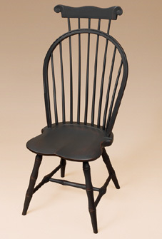 Bow-Back Windsor Side Chair with Comb and Bamboo Turnings-image