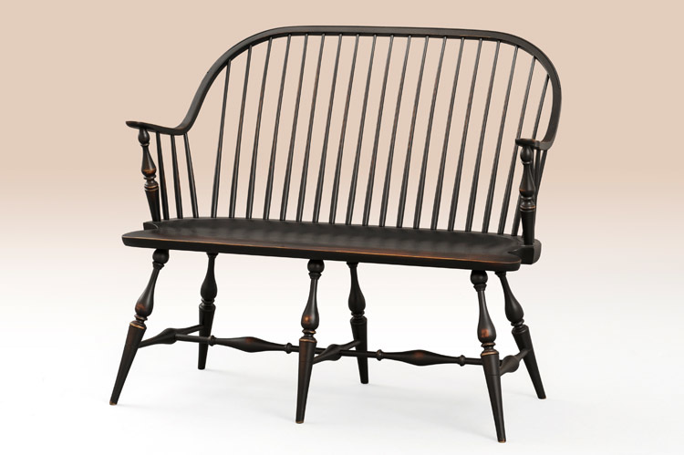 Historical Continuous Arm Windsor Settee-image