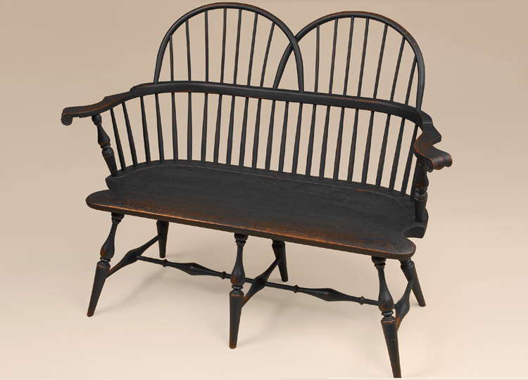 Historical Double Sack-Back Windsor Settee-image