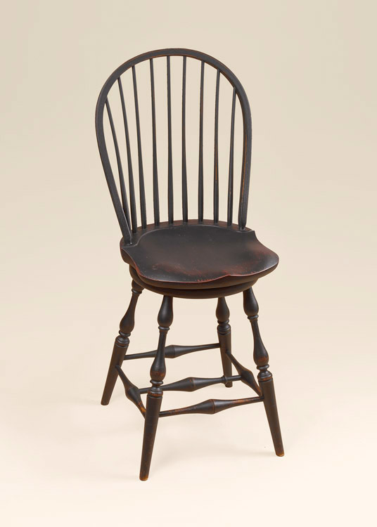 Historical Swivel Bow-Back Stool-image