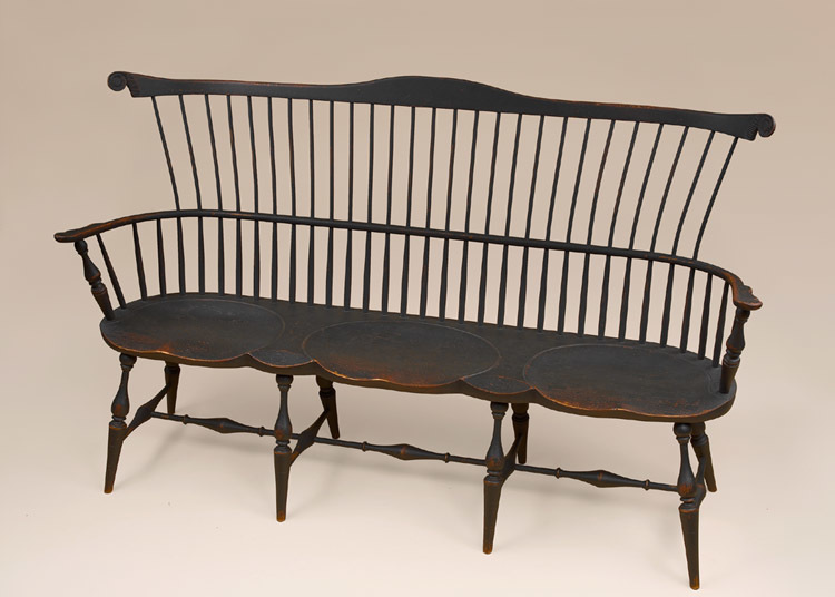 Historical Triple Fan-Back Windsor Settee-image