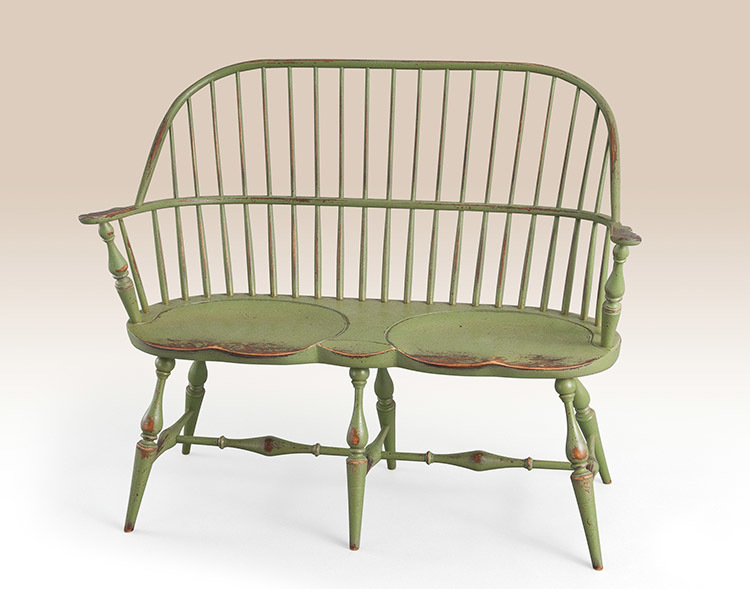 Historical Wells Sack-Back Windsor Settee-image