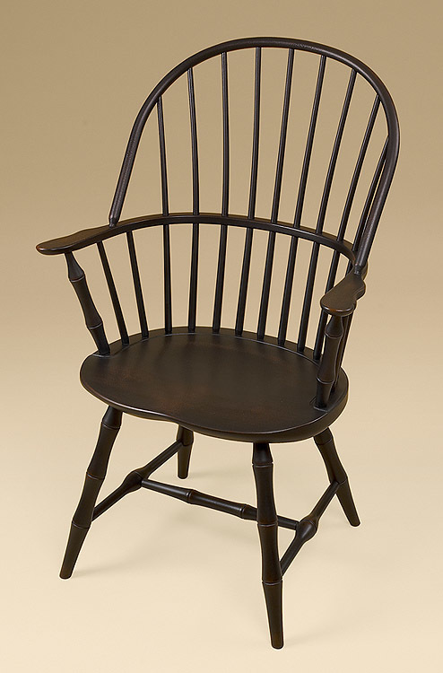 Sack-Back Windsor Armchair with Bamboo Turnings-image