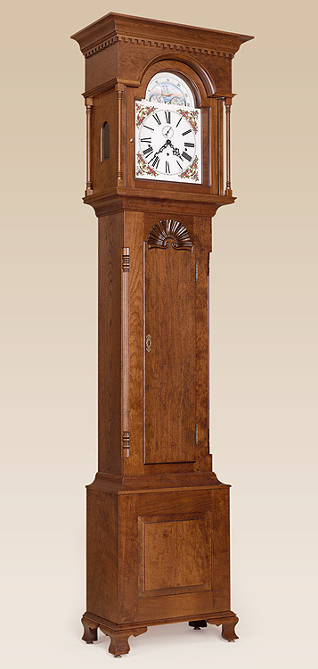 Chester County Grandfather Clock - Carved Shell-image