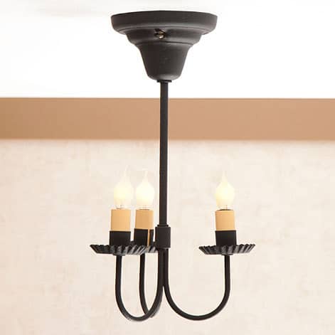 3 Arm Primitive Ceiling Light in Textured Black-image