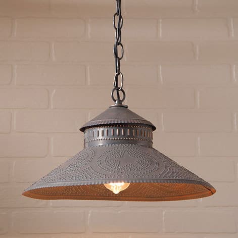 Shopkeeper Pendant Light with Star Design in Kettle Black-image