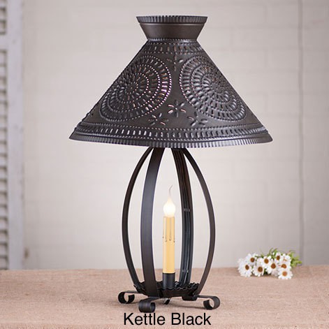 Betsy Ross Lamp with Chisel Shade in Kettle Black-image