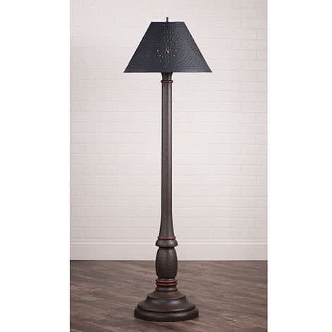 Brinton House Floor Lamp in Americana Espresso with Salem Brick Stripe-image