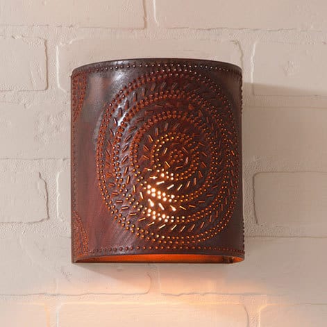 Chisel Sconce Light in Rustic Tin-image