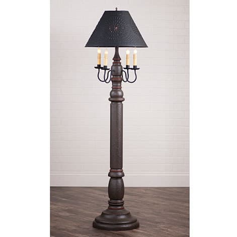 General James Floor Lamp in Americana Espresso with Salem Brick Stripe-image