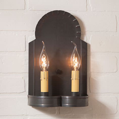 Hanover Double Wall Sconce in Kettle Black-image