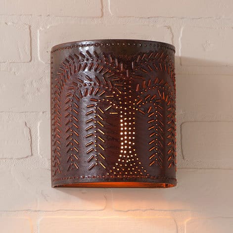 Willow Sconce Light in Rustic Tin-image