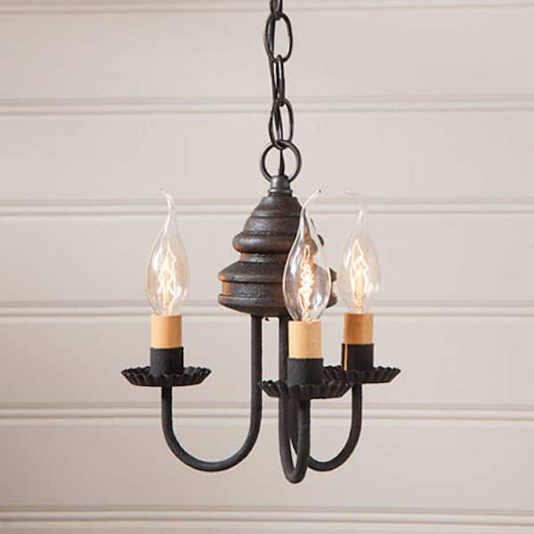 Bellview Wooden Chandelier in Americana Black-image