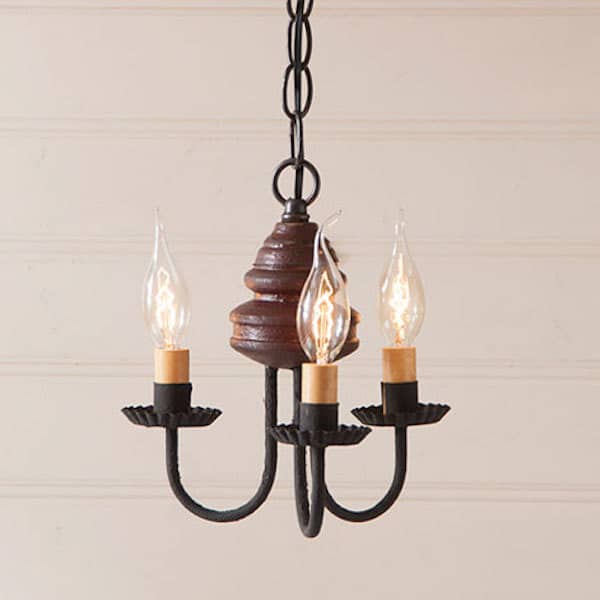 Bellview Wooden Chandelier in Americana Red-image