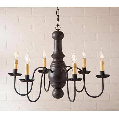 Maple Glenn Wooden Chandelier in Americana Black-image