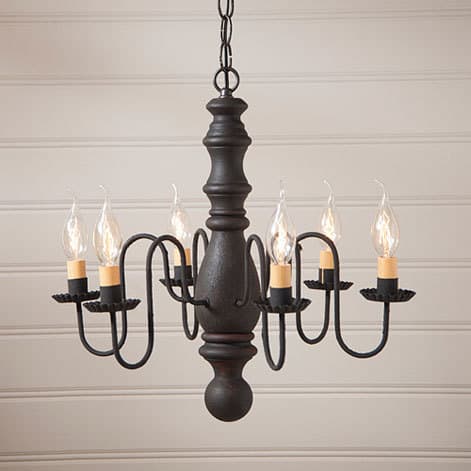 Manassas Chandelier in Hartford Black over Red-image