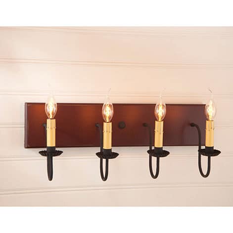 Four Arm Vanity Light in Sturbridge Red-image