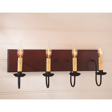 Four Arm Vanity Light in Americana Red-image