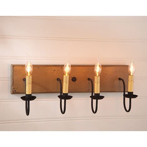 Four Arm Vanity Light in Americana Pearwood-image