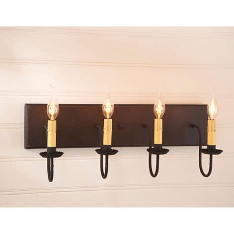 Four Arm Vanity Light in Americana Black-image