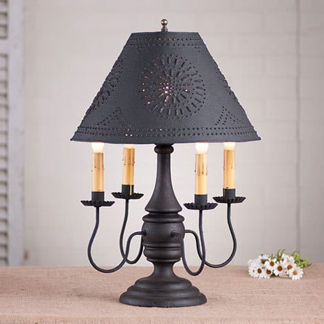 Jamestown Lamp in Hartford Black over Red-image