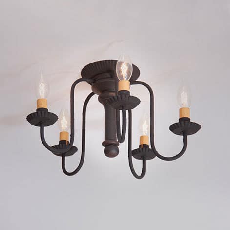 Berkshire Ceiling Light in Americana Black-image