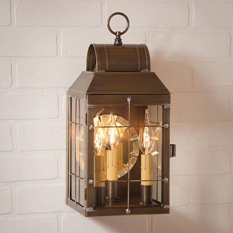 Martha's Wall Lantern in Weathered Brass-image