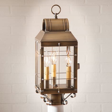 Martha's Post Lantern in Weathered Brass-image