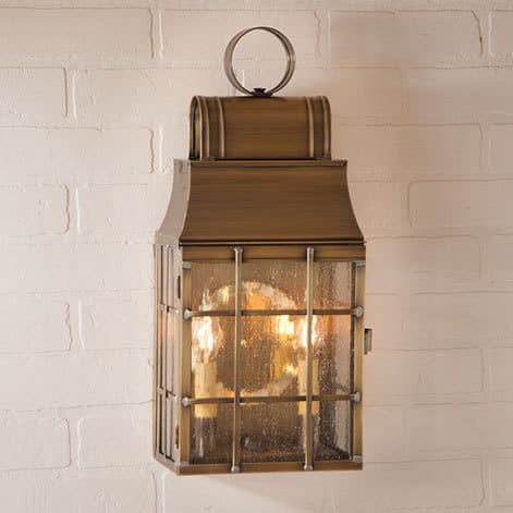 Washington Wall Lantern in Weathered Brass-image