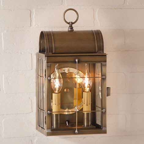 Toll House Wall Lantern in Weathered Brass-image