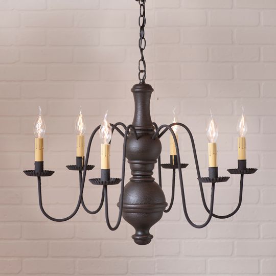 Large Chesterfield Chandelier in Americana Black-image