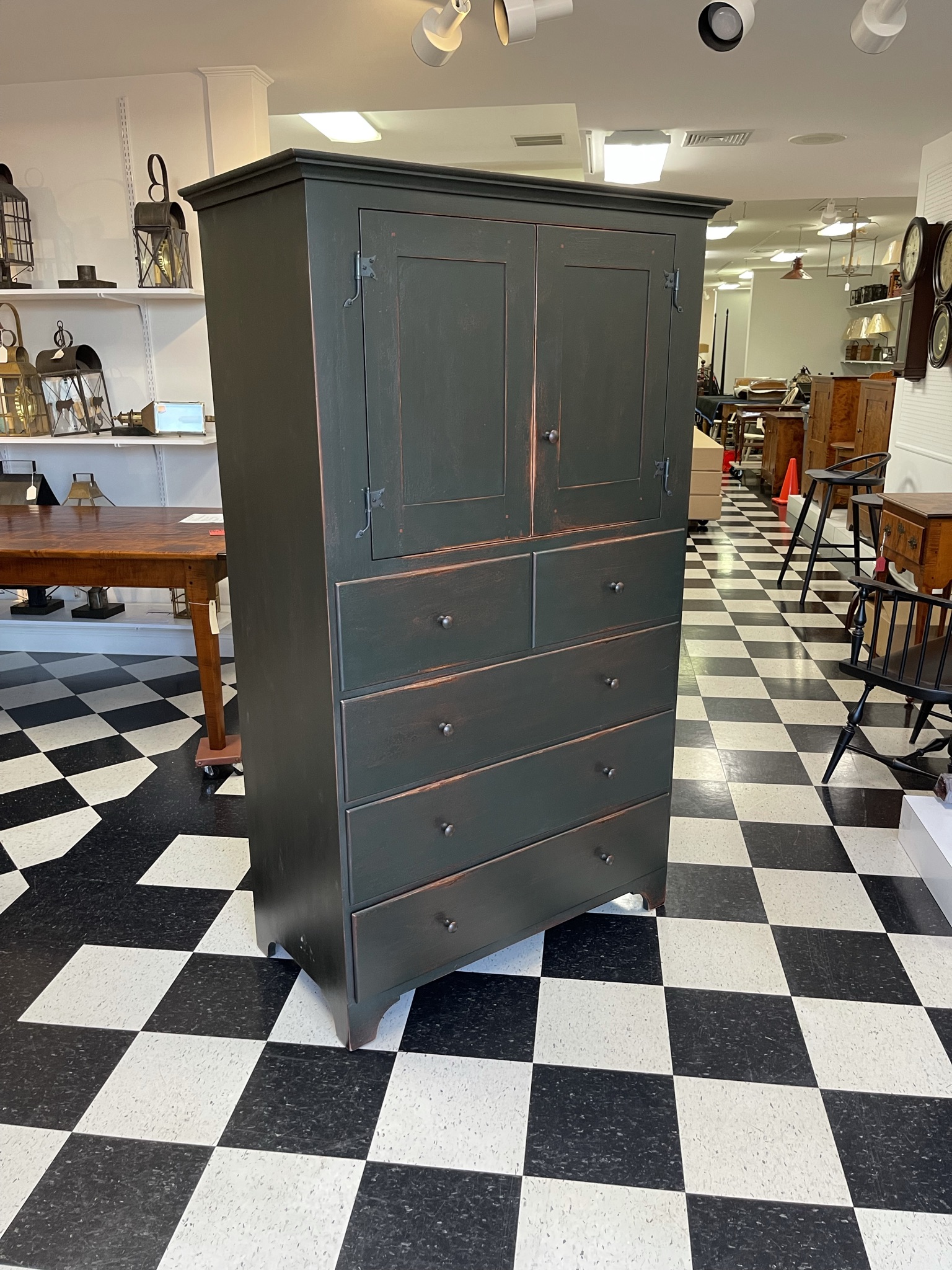 Historical Shaker Clothes Cabinet-image