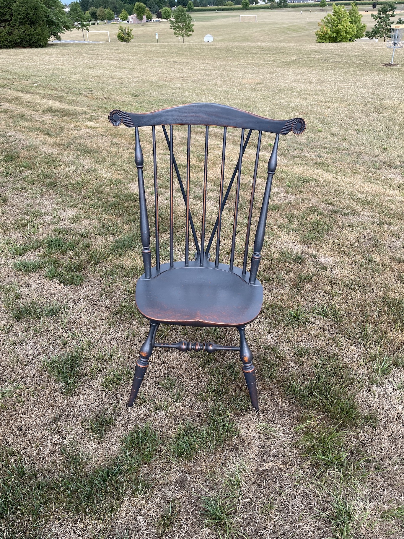 Painted Historical Nantucket Windsor Side Chair with Brace-image