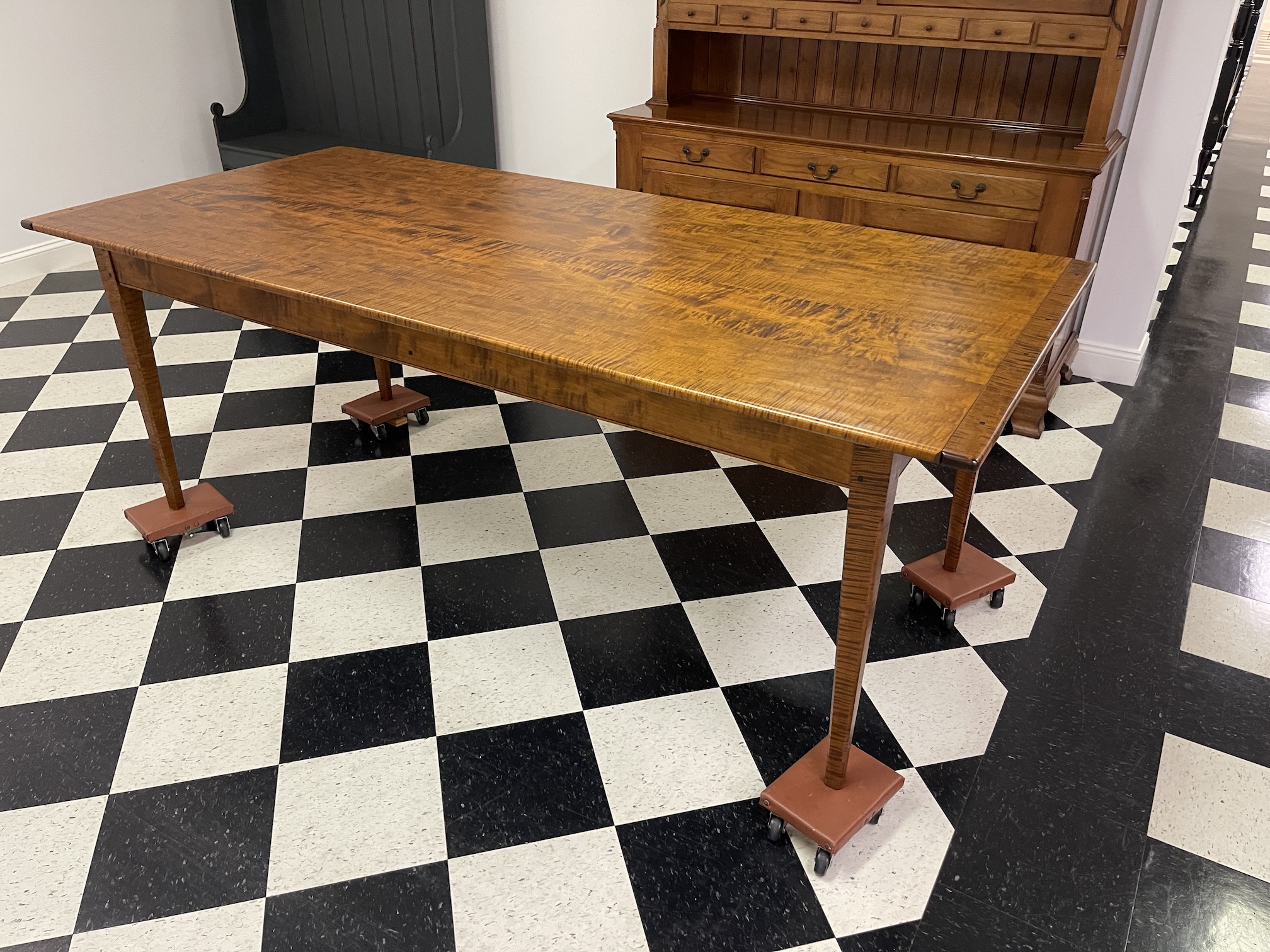 Tiger Maple Wood 7ft X 38 3/8in Pennsylvania Farm Table-image