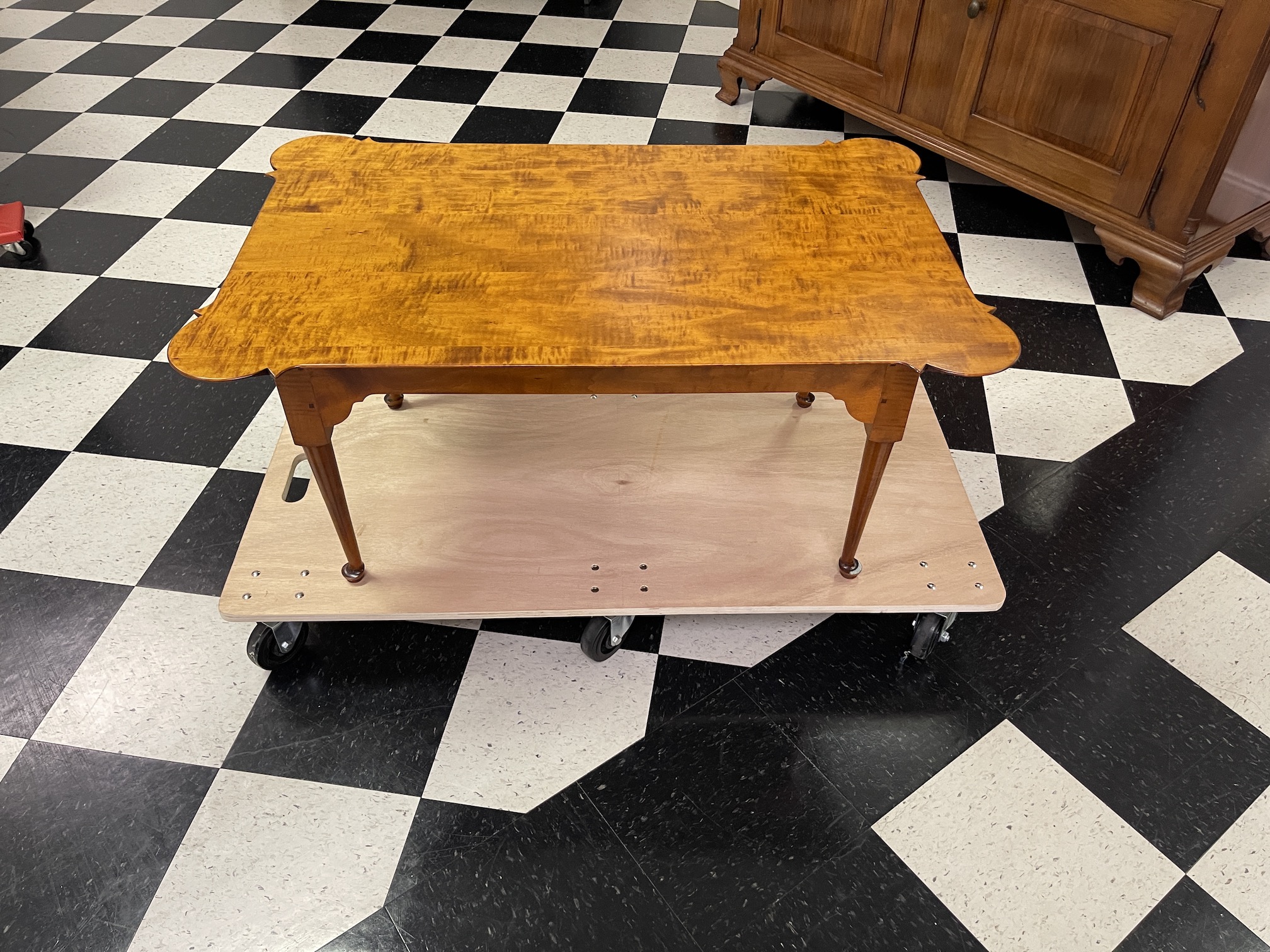 Tiger Maple Queen Anne Coffee Table-image