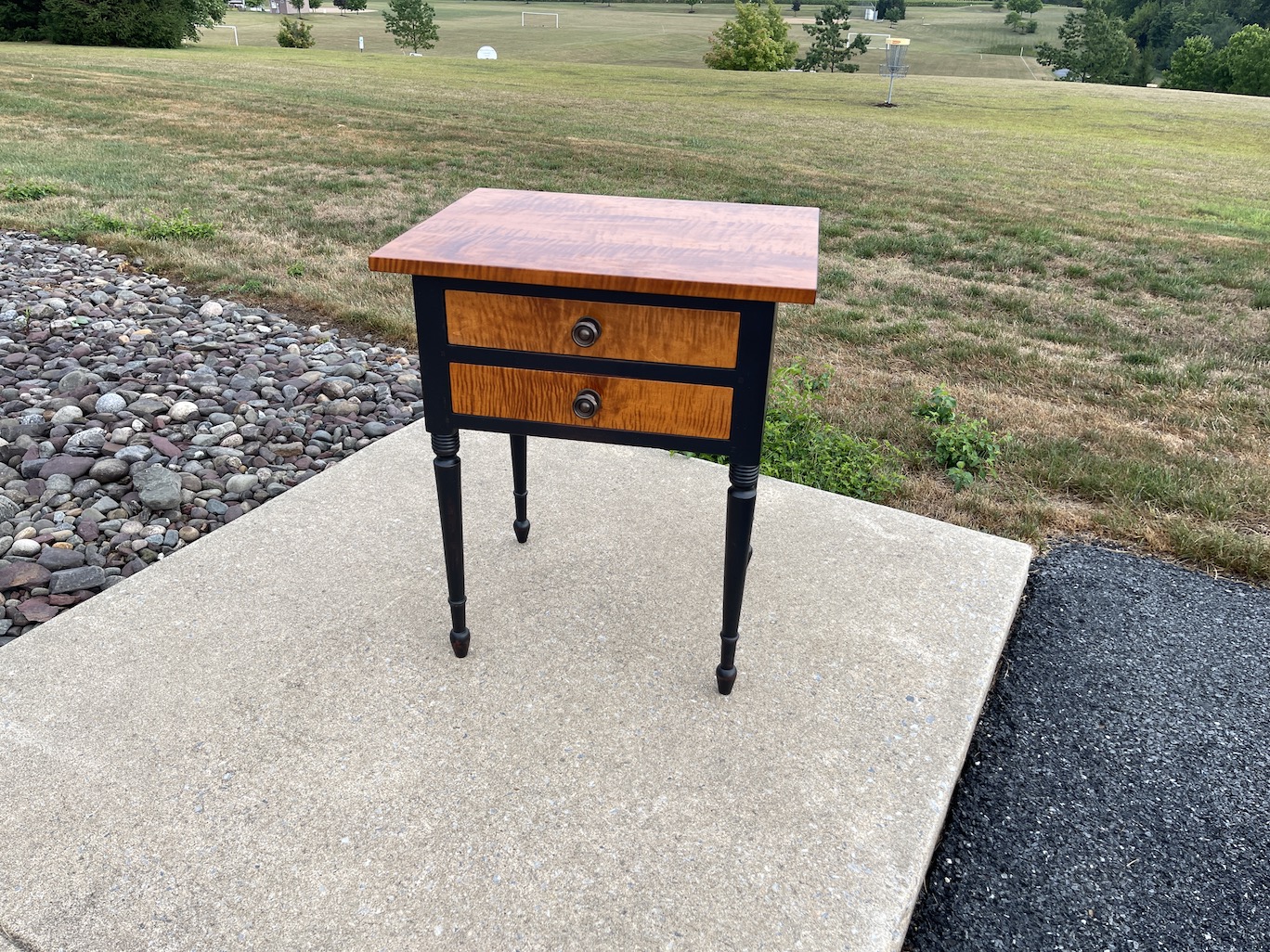 Mixed Finish Historical Cornwall Two Drawer Stand-image