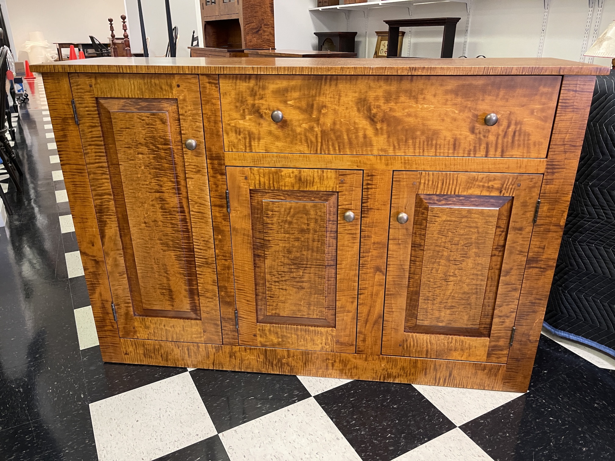 Tiger Maple Wood Historical Chesapeake Sideboard-image