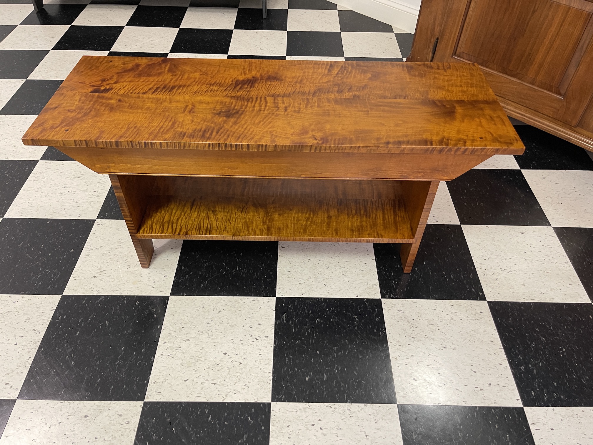 Tiger Maple Wood Historical Radford Bench-image