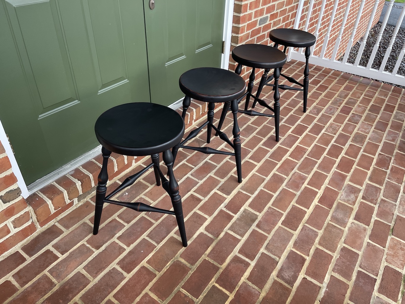 Counter Height Set of 4 Historical Pennsylvania Stools-image