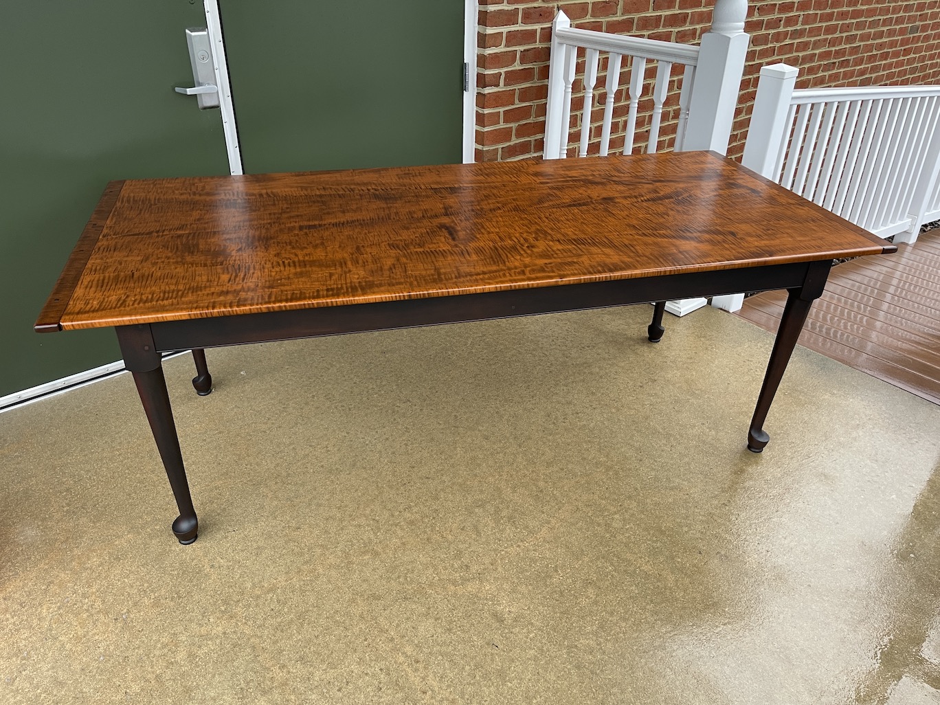 American Made 7 ft X 37in Pennsylvania Queen Anne Farm Table-image