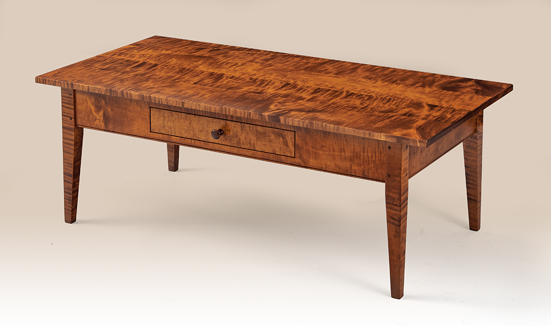 Tiger Maple Wood Enfield Shaker Coffee Table-image