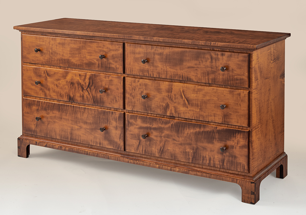 New Lebanon Shaker Dresser - Shaker - Designer Series - Tiger Maple Wood-image