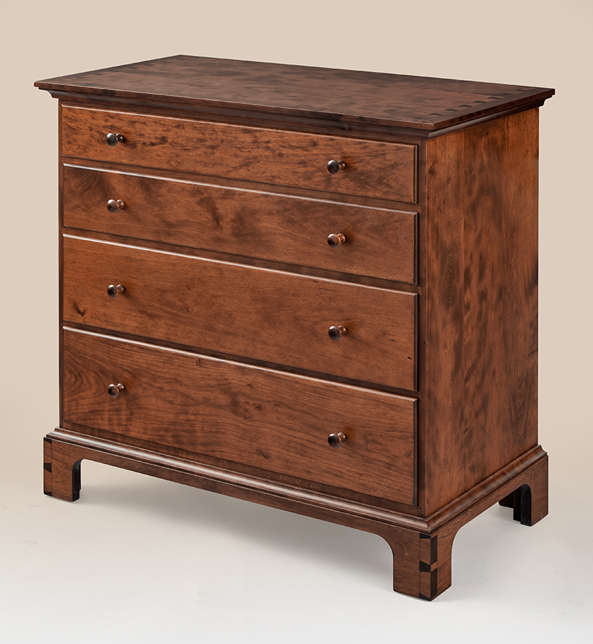 New Lebanon Four Drawer Shaker Chest of Drawers - Shaker - Designer Series - Cherry Wood-image