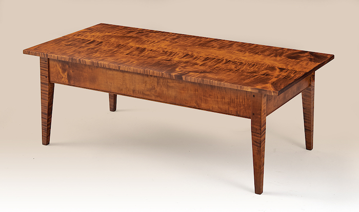 Pleasant Hill Shaker Coffee Table - Shaker - Designer Series - Tiger Maple Wood-image