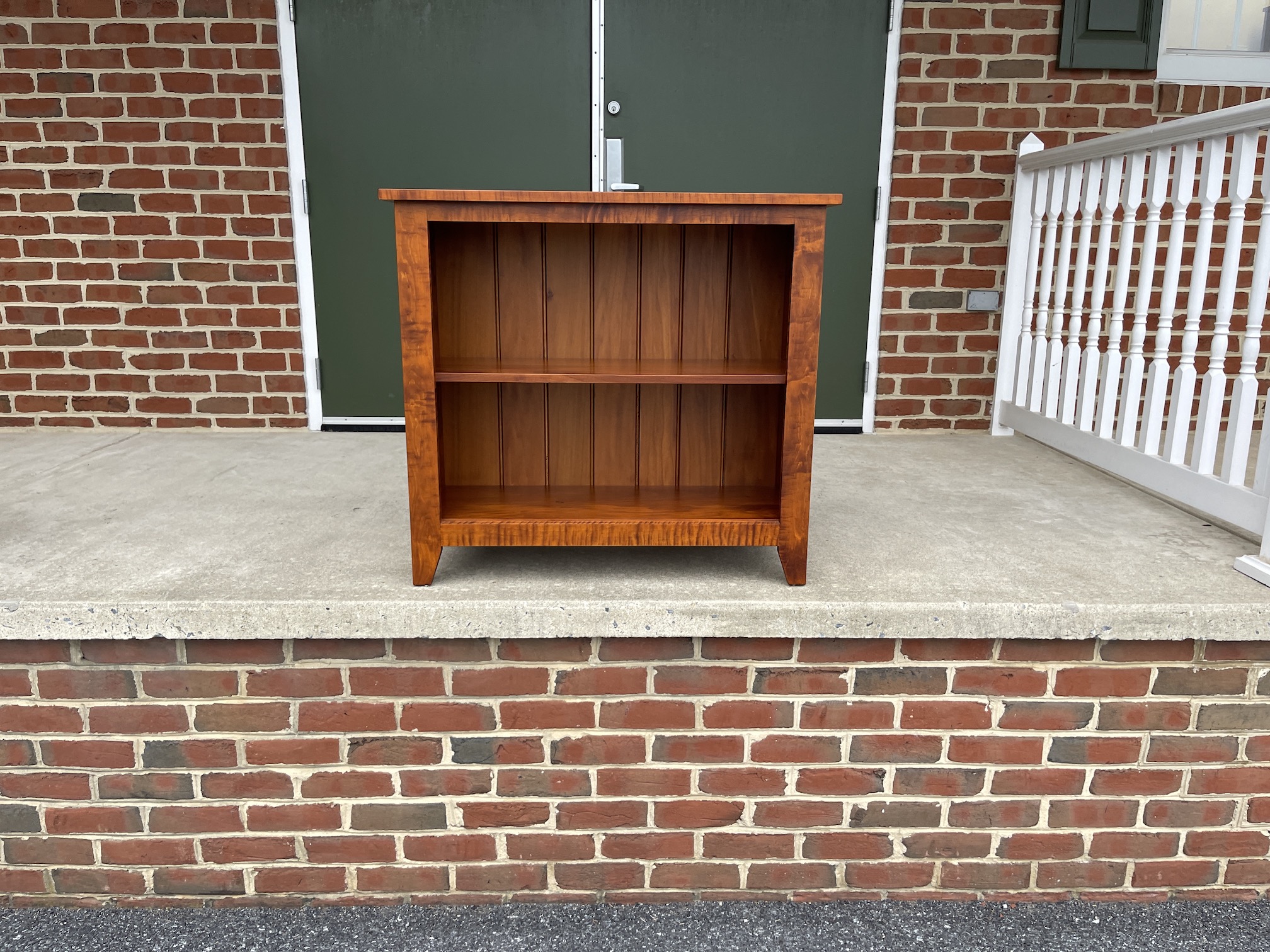 Tiger Maple Wood Bookcase-image