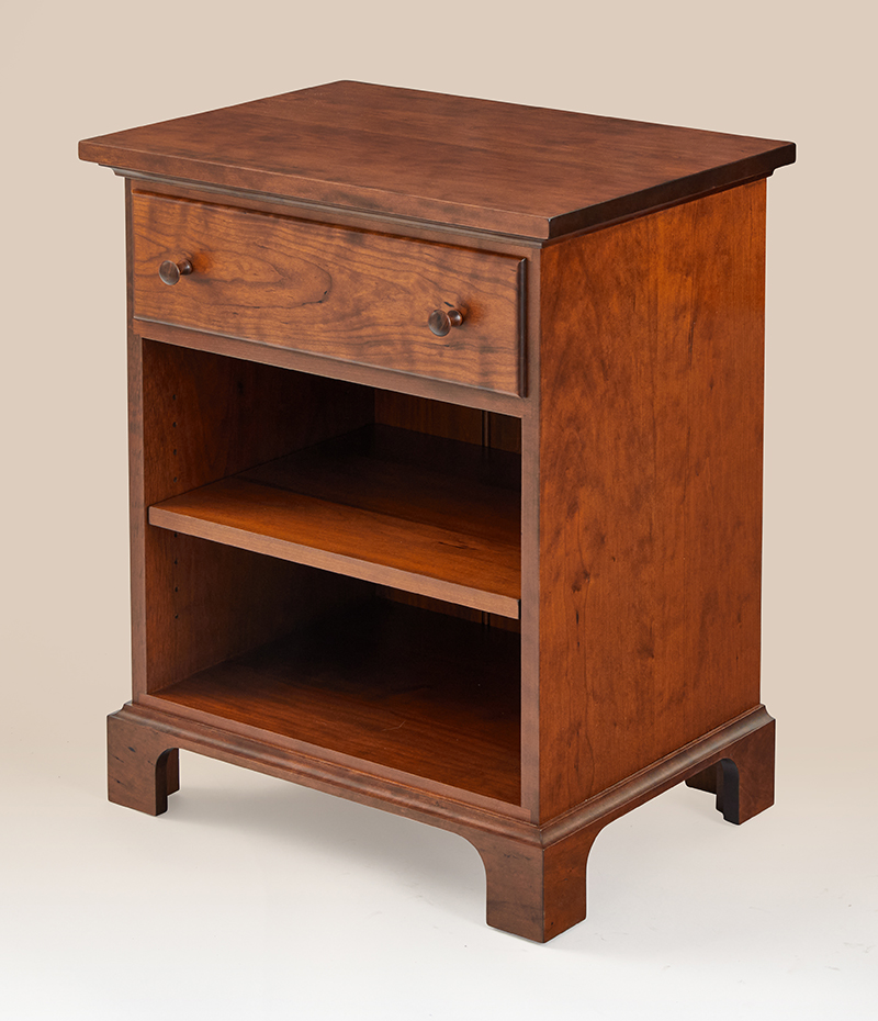 Cherry Wood Shaker End Table with Shelf-image