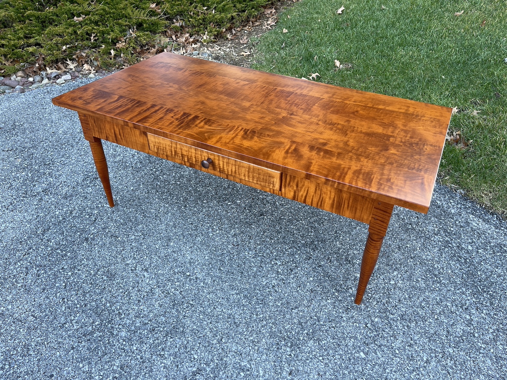 New Tiger Maple Wood Coffee Table-image