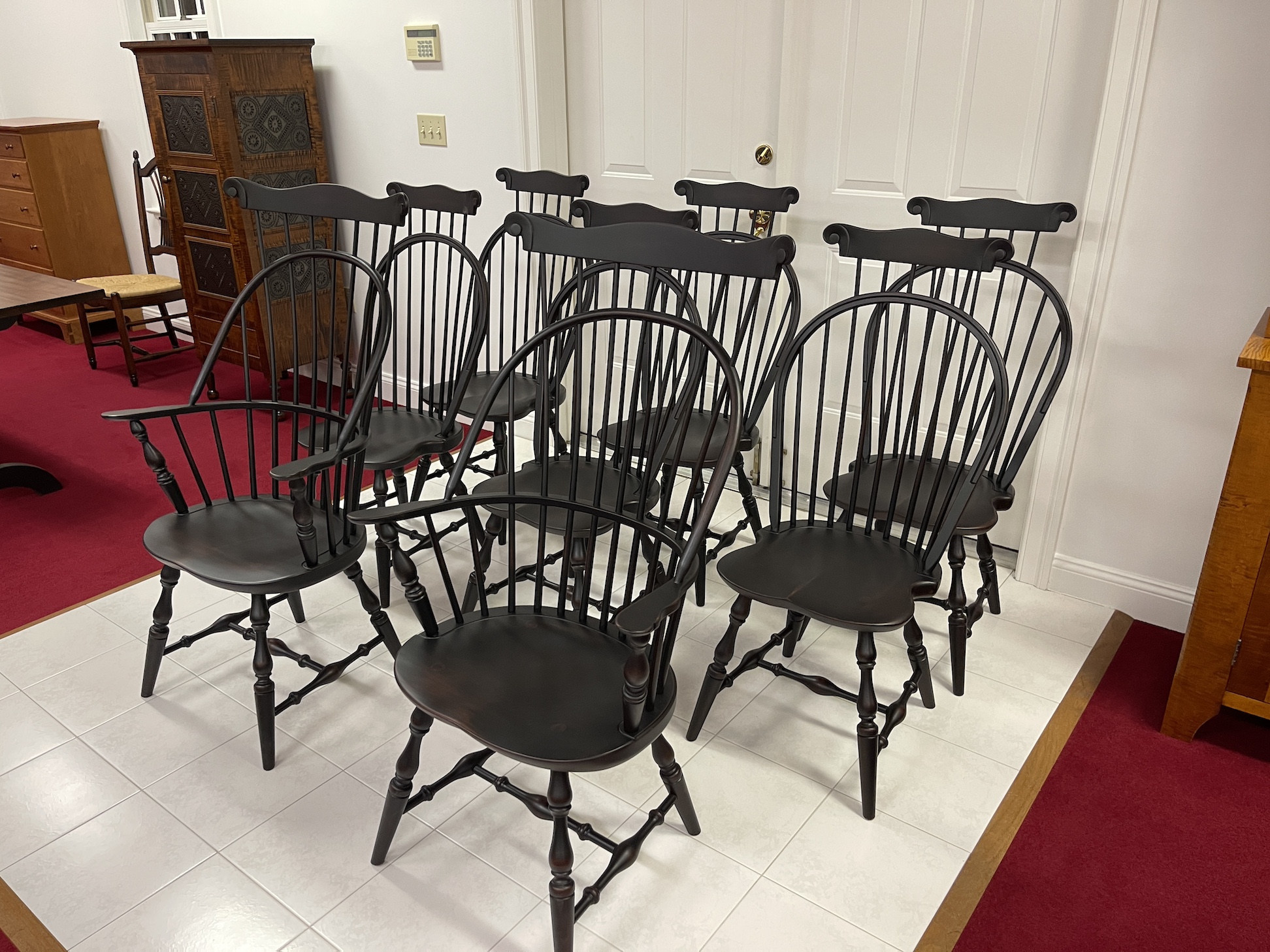 Pennsylvania Made Set of 8 Windsor Chairs-image